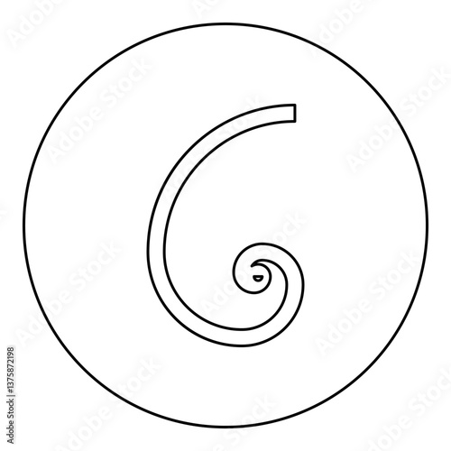 Golden ratio section Sacred geometry symbol ration proportions icon in circle round black color vector illustration image outline contour line thin style