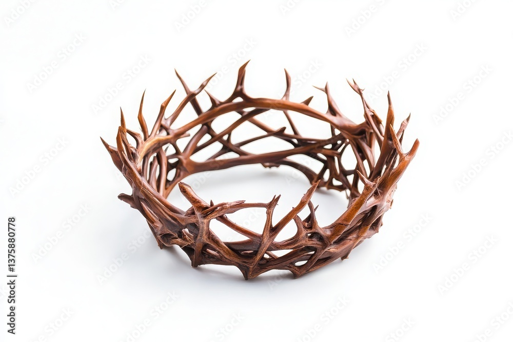 Fototapeta premium Crown of thorns on white background