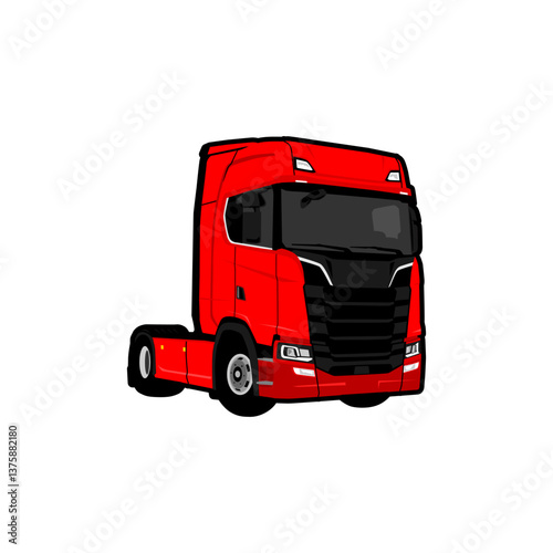 vector trucking semi truck illustration