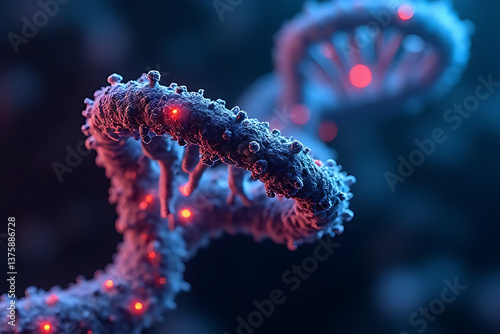 3d molecular models exploring genetic structures in a scientific laboratory environment photo