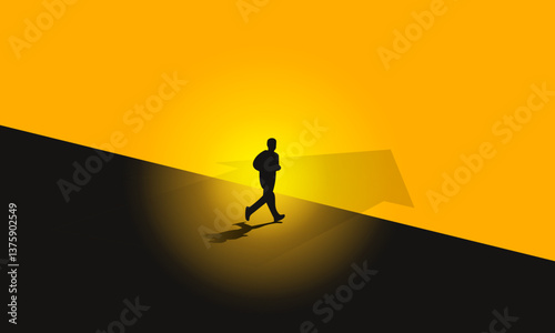 New directions, new opportunities, and the development of new markets. Wealth and success, leadership and motivation. Vector image