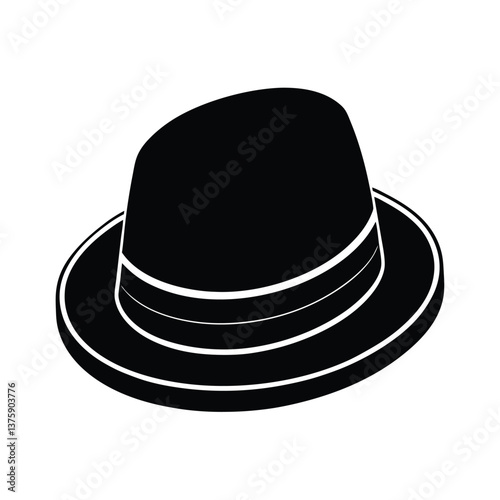 Bowler Hat vector silhouette