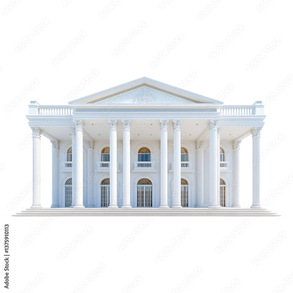 Obraz premium Vast Courtyards and Architectural Wonders of European Palaces on Transparent Background