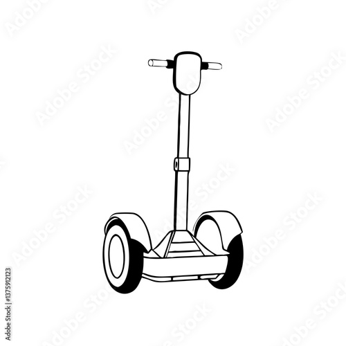 Segway electric scooter outline icon