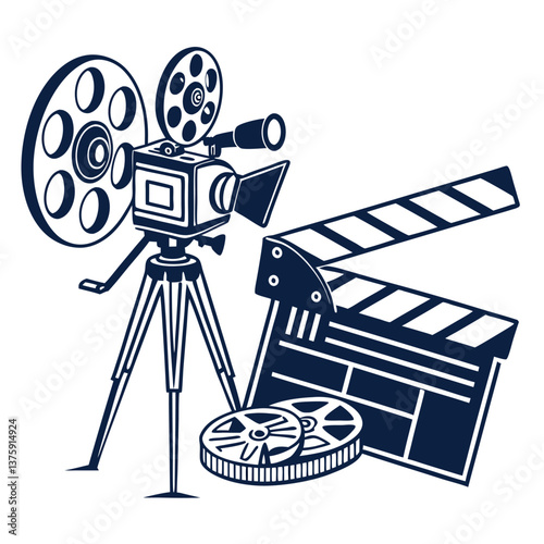 Video production company logo a silhouette. 