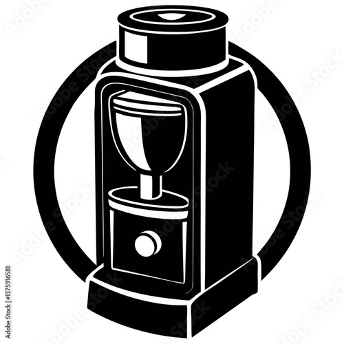 Water dispenser silhouette vector icon.