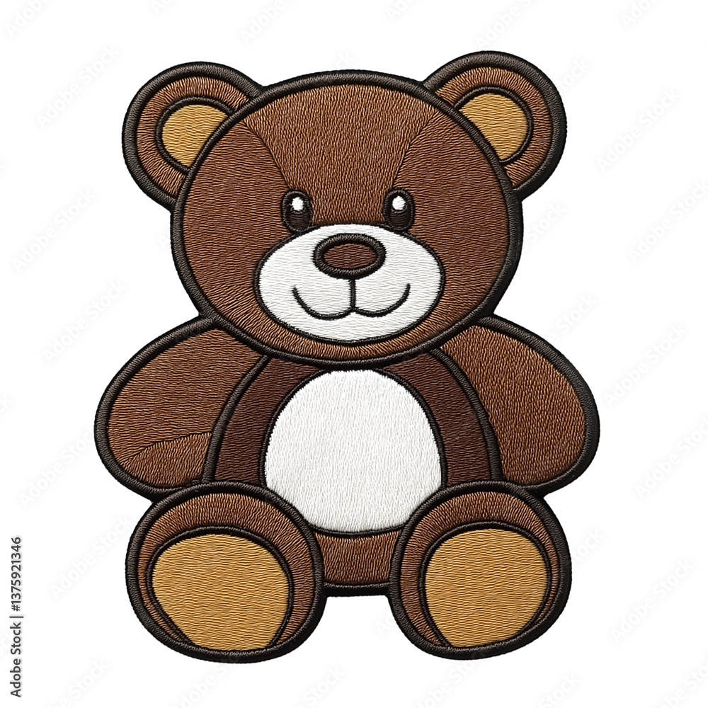 Obraz premium Stickerbrown teddy bear, embroidery patch