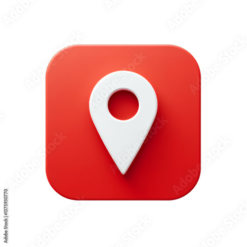 Free Download 3D Red Map Pin Icon, Location Pointer, White Marker, transparent background. - GFXLoad