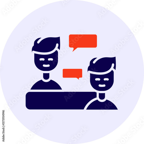 Job Interview Vector Icon Design