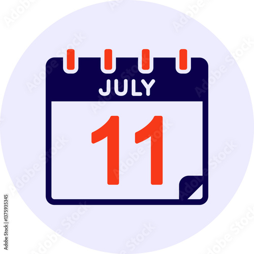 11 July Vector Icon Design