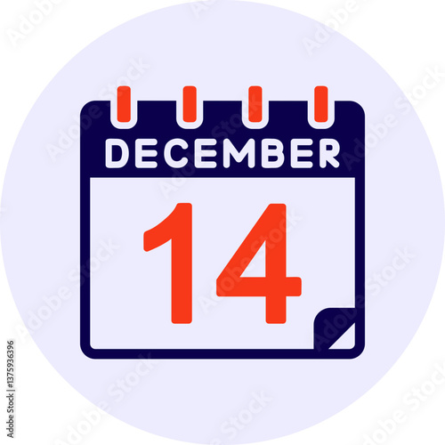 14 December Vector Icon Design