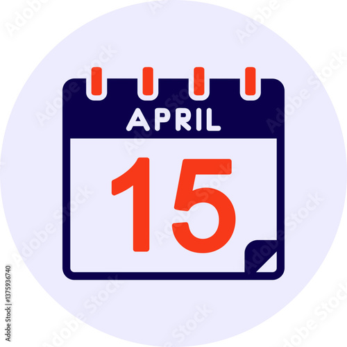 15 April Vector Icon Design