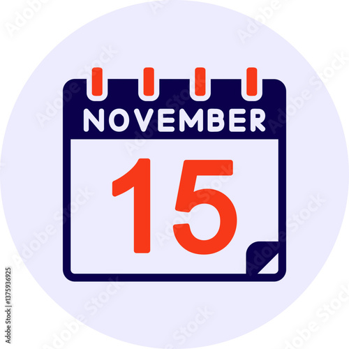 15 November Vector Icon Design