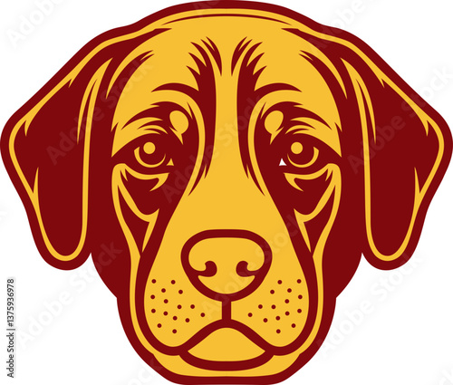 angry dog face design 