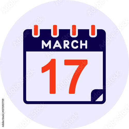 17 March Vector Icon Design