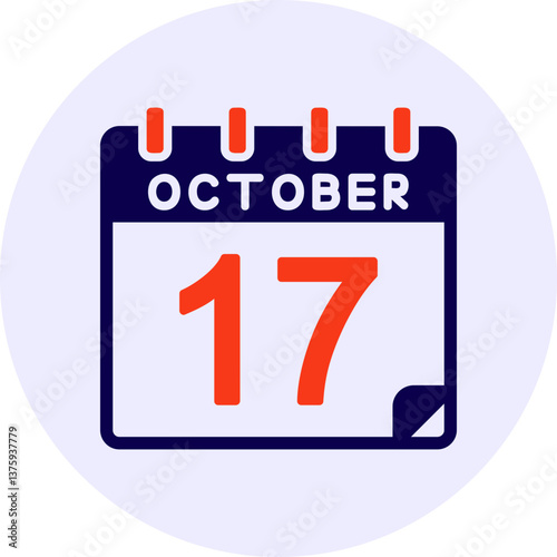 17 October Vector Icon Design