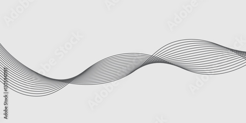 Abstract vector background with black wavy lines. EPS10