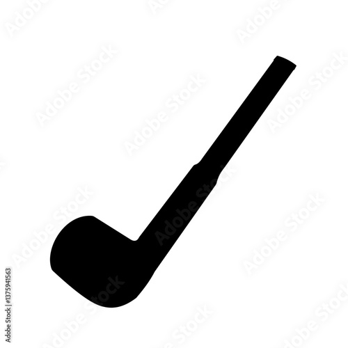Silhouette of a smoking pipe - vector illustration.