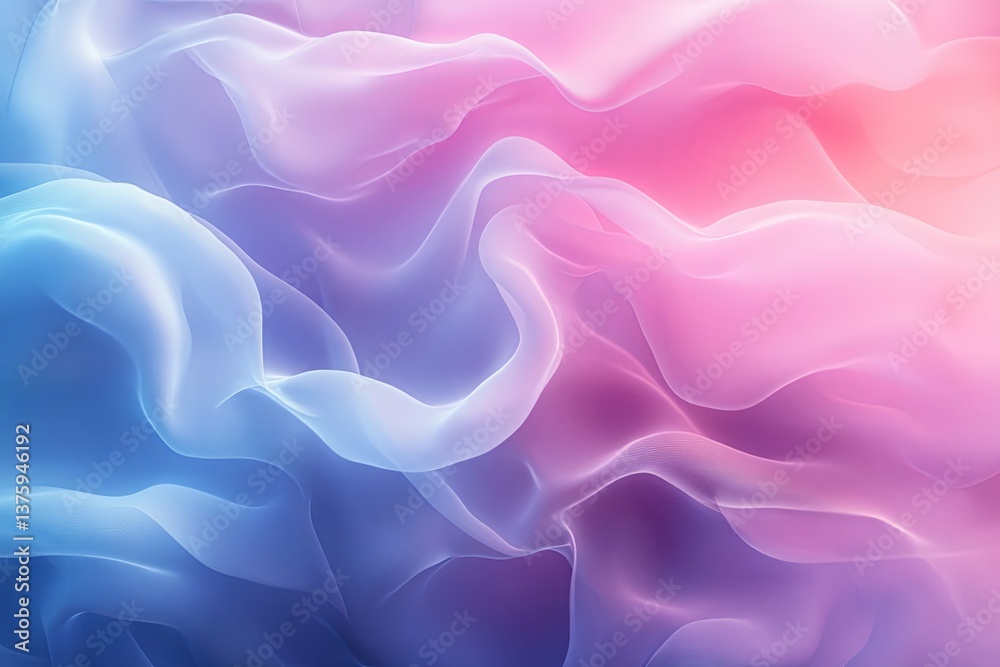 Fototapeta premium Abstract colorful soft and flowing forms displaying a beautiful gradient