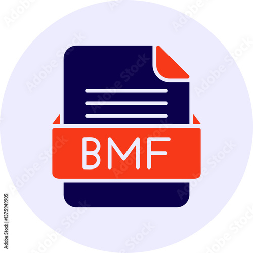 BMF File Format Vector Icon Design