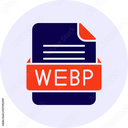 WEBP File Format Vector Icon Design