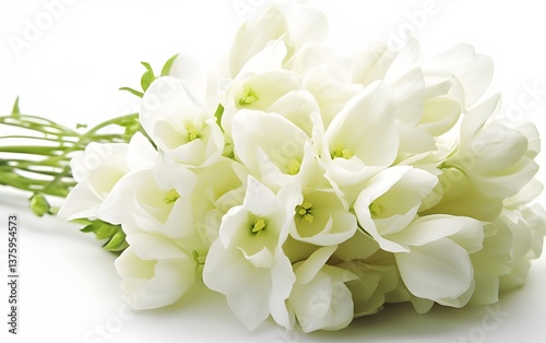 Elegant Bouquet of Creamy White Flowers Closeup