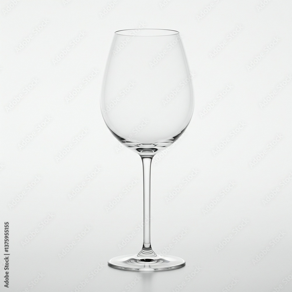 Elegant Empty Wine Glass Against a Clean Background Elegant Empty Wine Glass Against a Clean Background