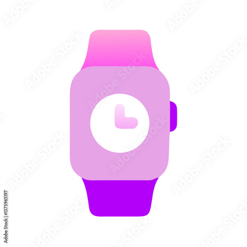 Stylized smartwatch icon with gradient colors for timekeeping and technology