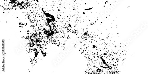 Overlay sublet vintage cracked old wall concrete damage sketch antique surface grunge urban rusty wall texture. dirty splat black spot and white background.	