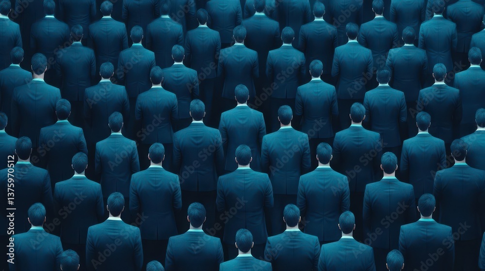 Fototapeta premium Group of professional individuals dressed in suits representing teamwork and collaboration in a corporate environment
