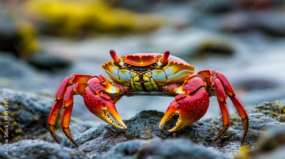 photo of red crab from the 45 degree form the back photo of red crab from the 45 degree form the back