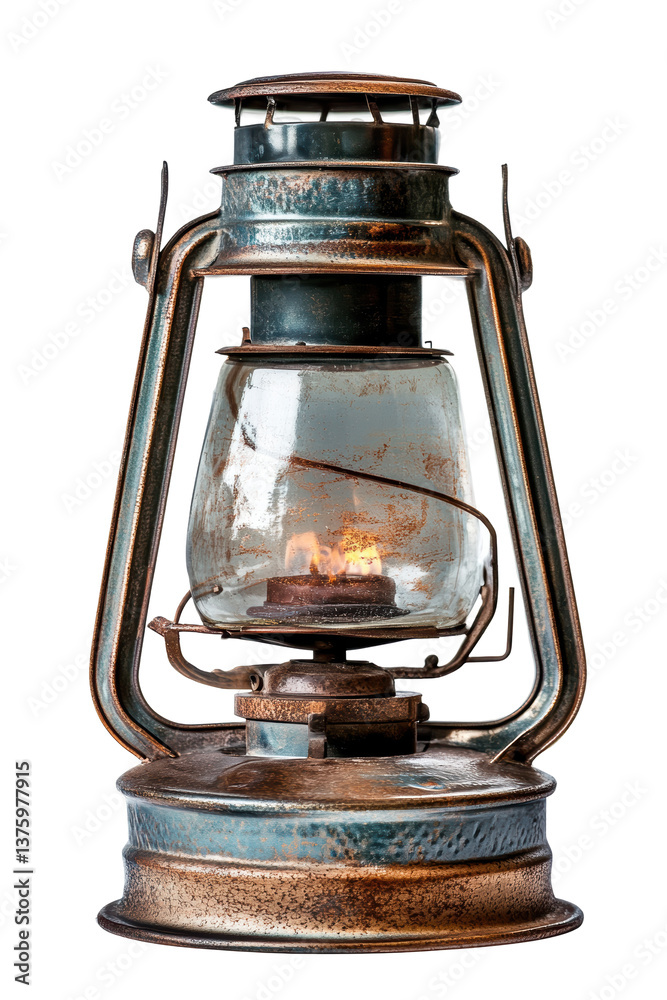 Isolated Antique Oil Lamp Isolated Antique Oil Lamp