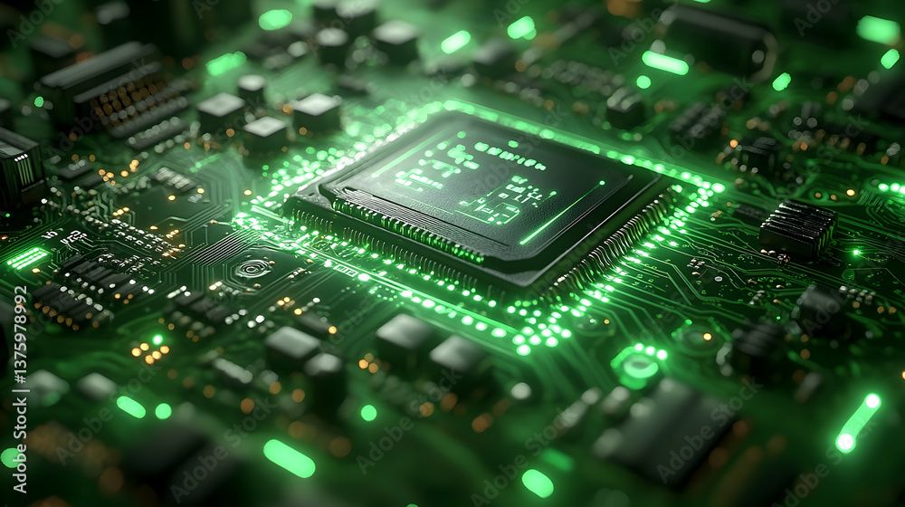 Circuit board processor technology illustration Circuit board processor technology illustration