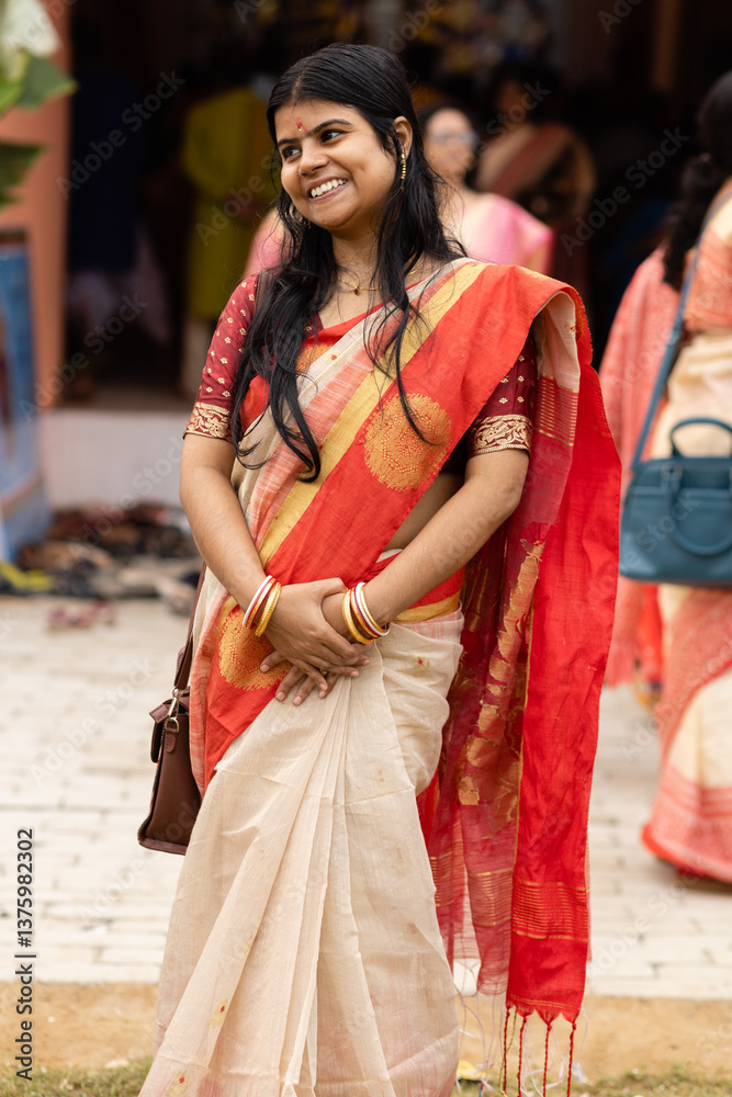 Fototapeta premium Pretty woman in sari