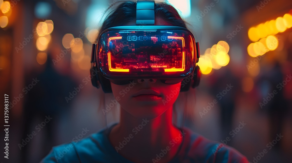 A gamer fully immersed in a virtual reality battle arena with neon effects A gamer fully immersed in a virtual reality battle arena with neon effects