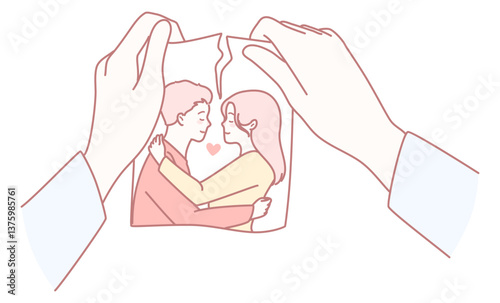 Breaking a Love Photograph The Deep Symbolism of Heartbreak and Emotional Separation