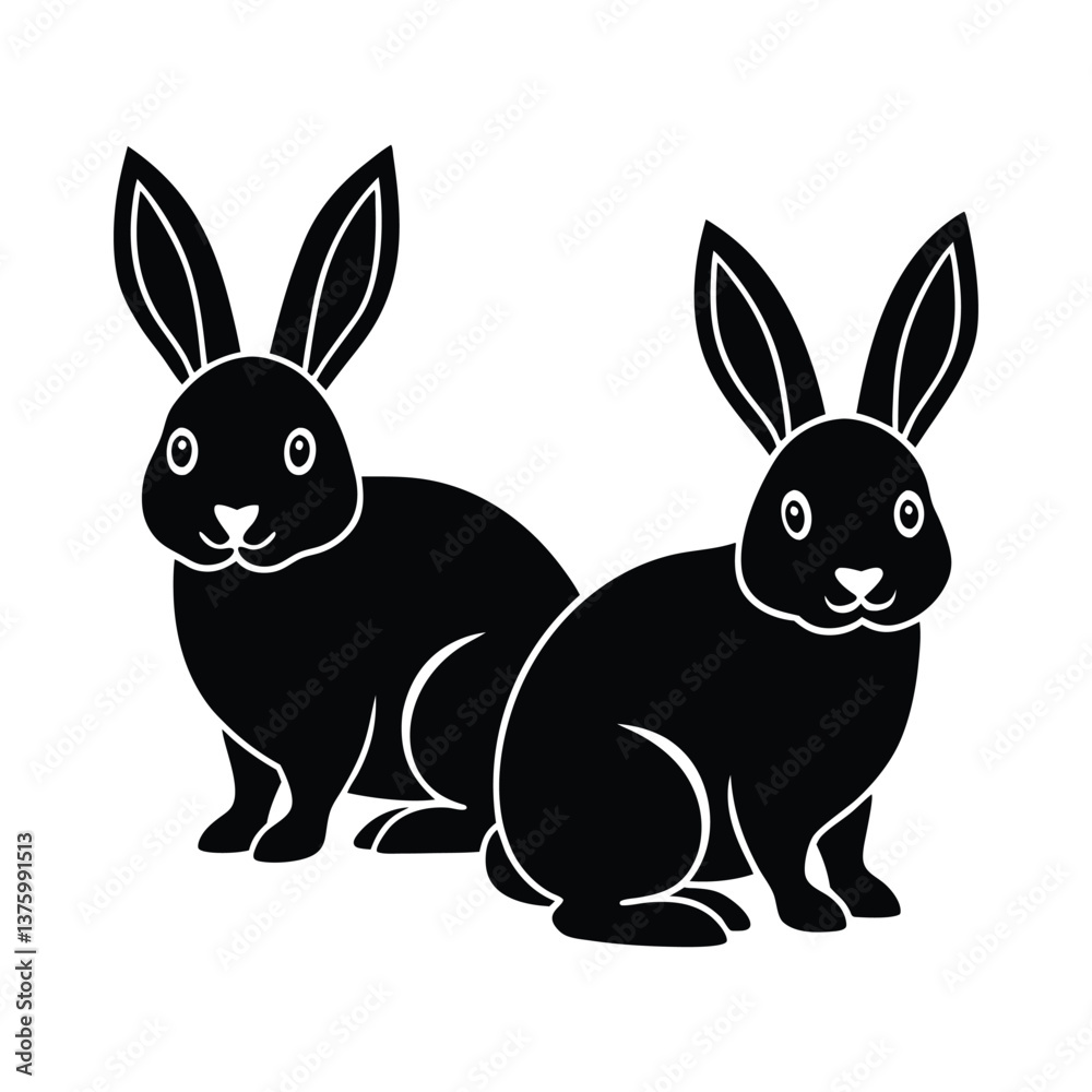 Fototapeta premium vector illustration of a bunny