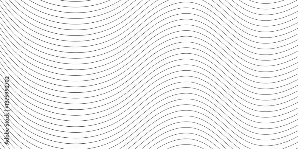 Abstract Wave flowing liquid line abstract background. Black and white vector design 3D lines in perspective, curve and wave lines in wave lines pattern on white background with space for your text Abstract Wave flowing liquid line abstract background. Black and white vector design 3D lines in perspective, curve and wave lines in wave lines pattern on white background with space for your text