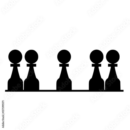 Chess pieces lined up on a board ready for an intense game during an evening match