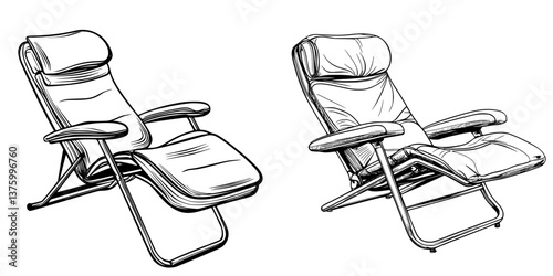 Comfortable lounge chairs designed for relaxation in a modern living space