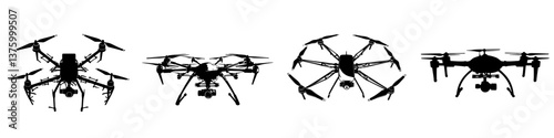 Variety of drones showcasing different designs and features for various aerial applications