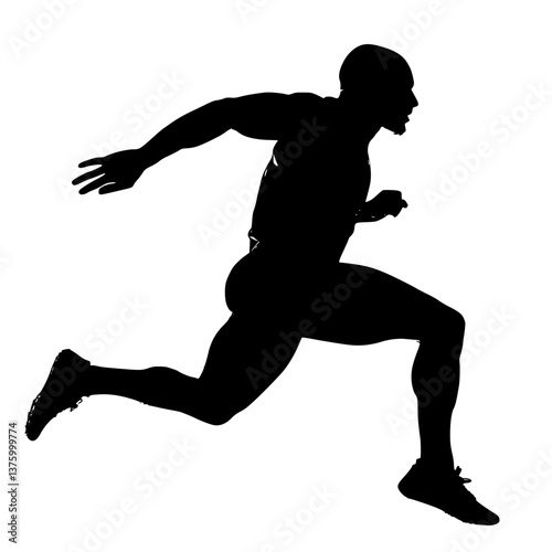 Dynamic runner captures the essence of speed and athleticism in a powerful silhouette