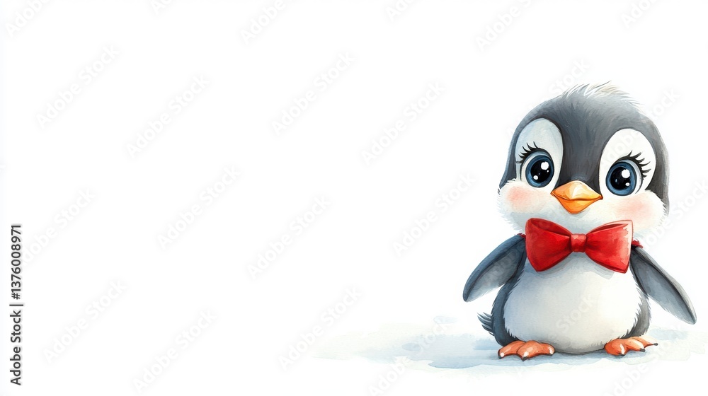 Fototapeta premium Cute Penguin in a Bow Tie