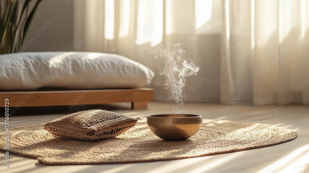 Smoke From Singing Bowl at Sunrise.. Smoke From Singing Bowl at Sunrise..