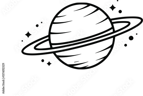 simple vector icon planet
