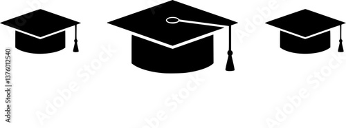 Simple vector icon student hat
