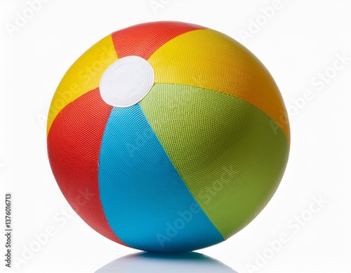  Beach ball isolated on a white background photo