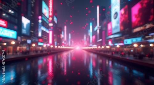 night view of the city of moscow