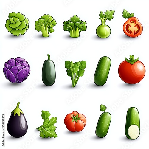 Colorful Veggie Illustration