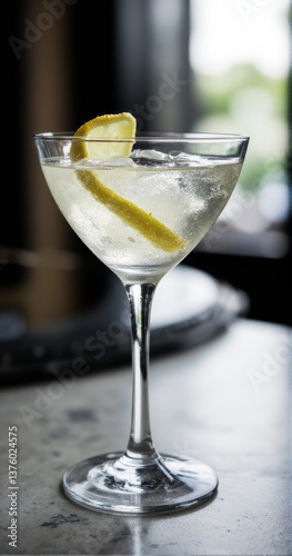 Wallpaper Mural Vesper Martini - Icy Cold, Large Lemon Peel Twist Torontodigital.ca